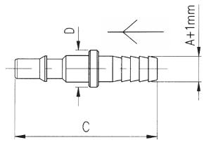 PLUG WITH REST FOR RUBBER HOSE